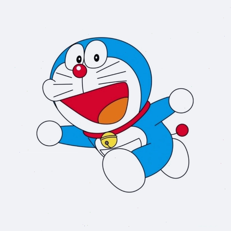 Doraemon chibi cute đang sử dụng bảo bối thần kỳ
