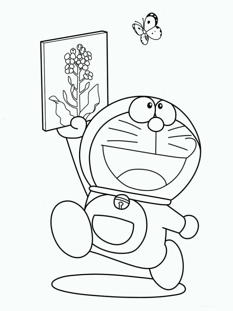 Doremon khám phá thiên nhiên cùng chú bướm