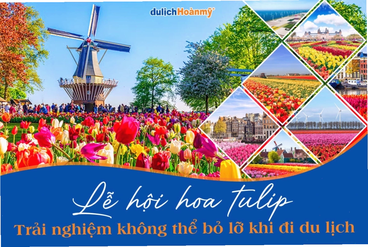 Du khách thích thú chụp ảnh tại lễ hội hoa tulip