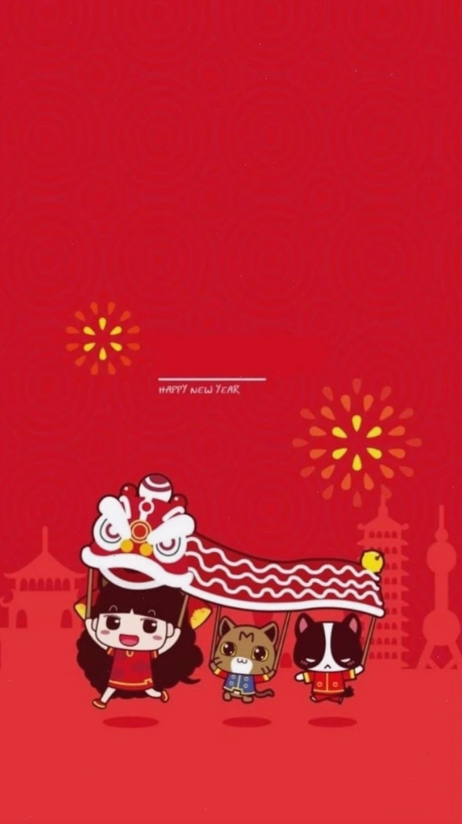 Gia đình 3 người theo phong cách Chibi đón Tết