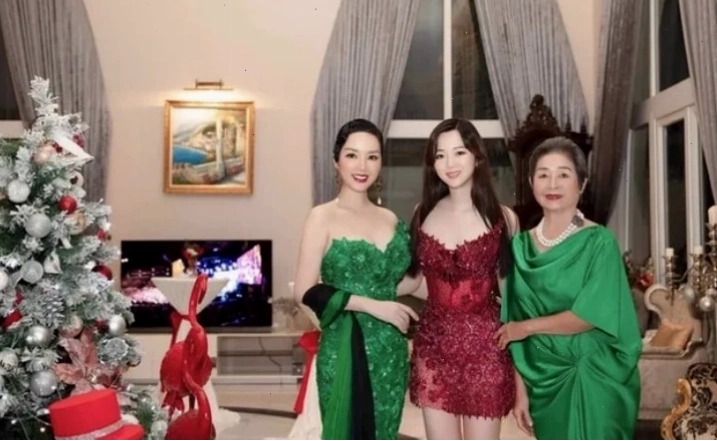 Gia đình ba thế hệ đều là mỹ nhân của hoa hậu Giáng My