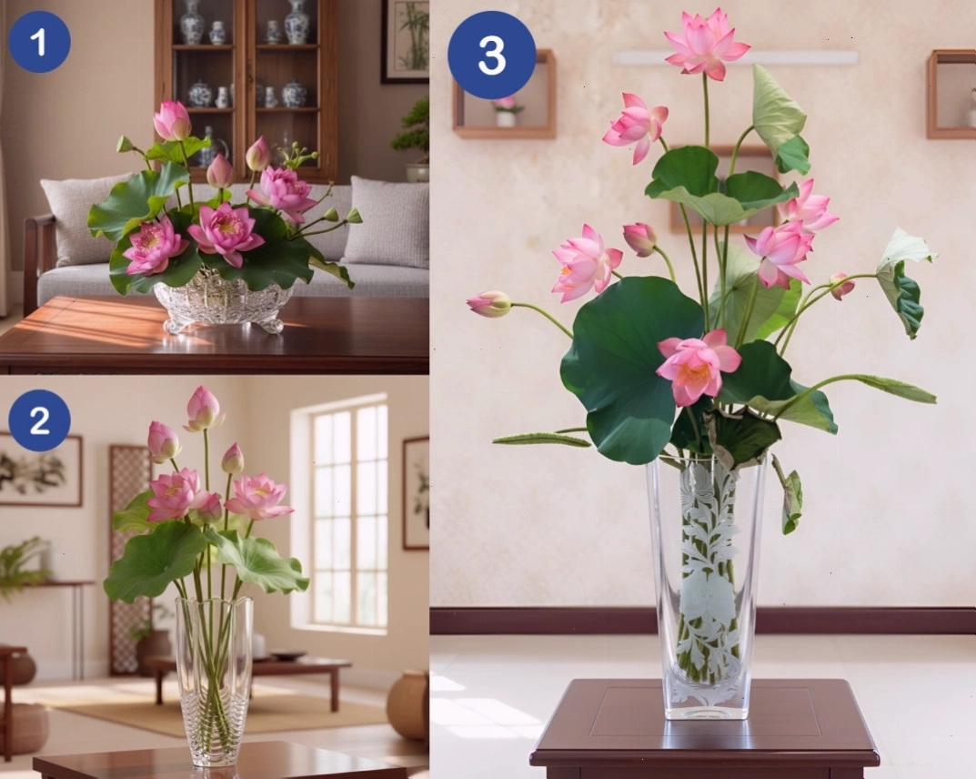 Gợi ý bình hoa đẹp dành riêng cho hoa sen