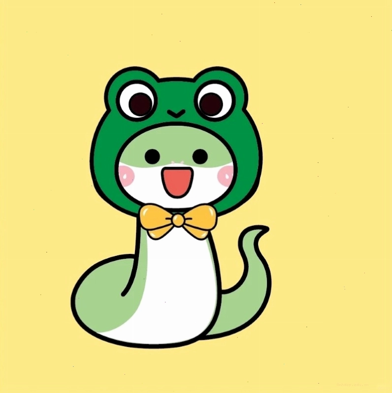 Hai chú rắn chibi dễ thương quấn quýt bên nhau