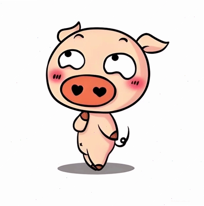 Heo con chibi đang ăn bánh