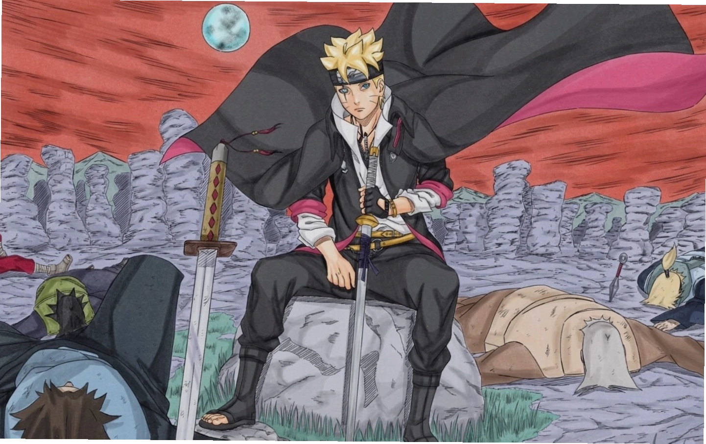 Hình ảnh boruto lạnh lùng tiêu diệt các kẻ săn đuổi