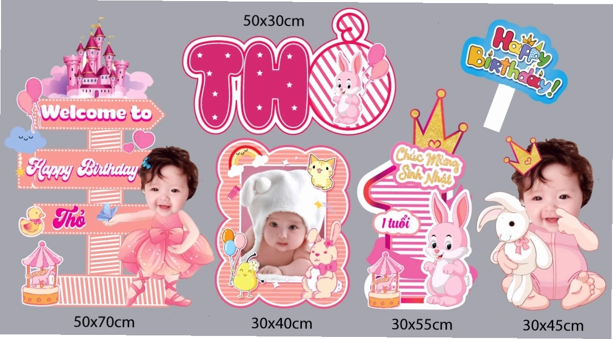 Hình ảnh chibi bé gái làm hashtag cầm tay
