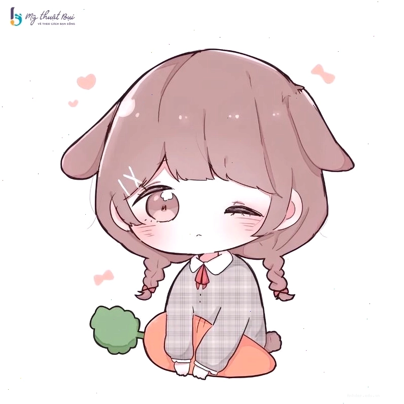 Hình ảnh chibi nữ anime với trang phục mùa đông ấm áp