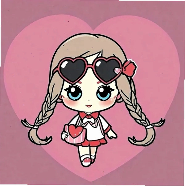 Hình ảnh chibi nữ cute đơn giản, phù hợp làm avatar mạng xã hội