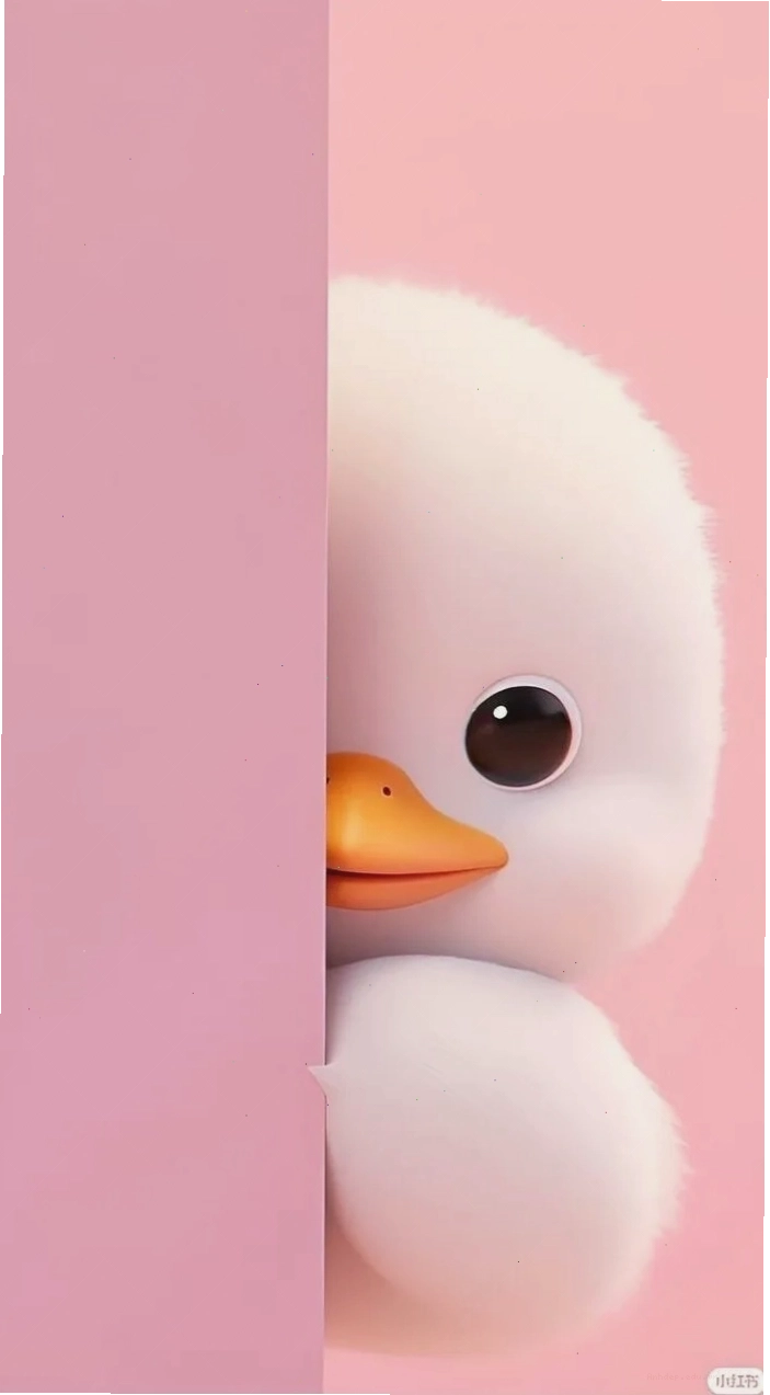 Hình ảnh chú vịt chibi dễ thương với đôi mắt to tròn