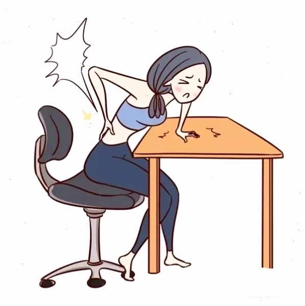 Hình ảnh đau lưng meme thể hiện sự mệt mỏi sau một ngày làm việc