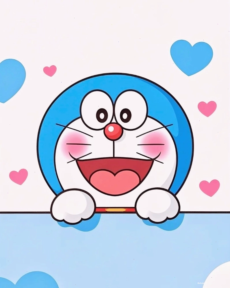 Hình ảnh Doraemon chibi với đôi mắt to tròn và biểu cảm tinh nghịch