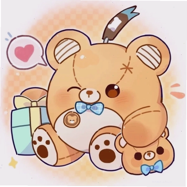 Hình ảnh gấu chibi đáng yêu với thông điệp ý nghĩa