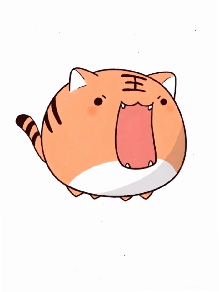 Hình ảnh hổ béo chibi cực kỳ đáng yêu và ngộ nghĩnh
