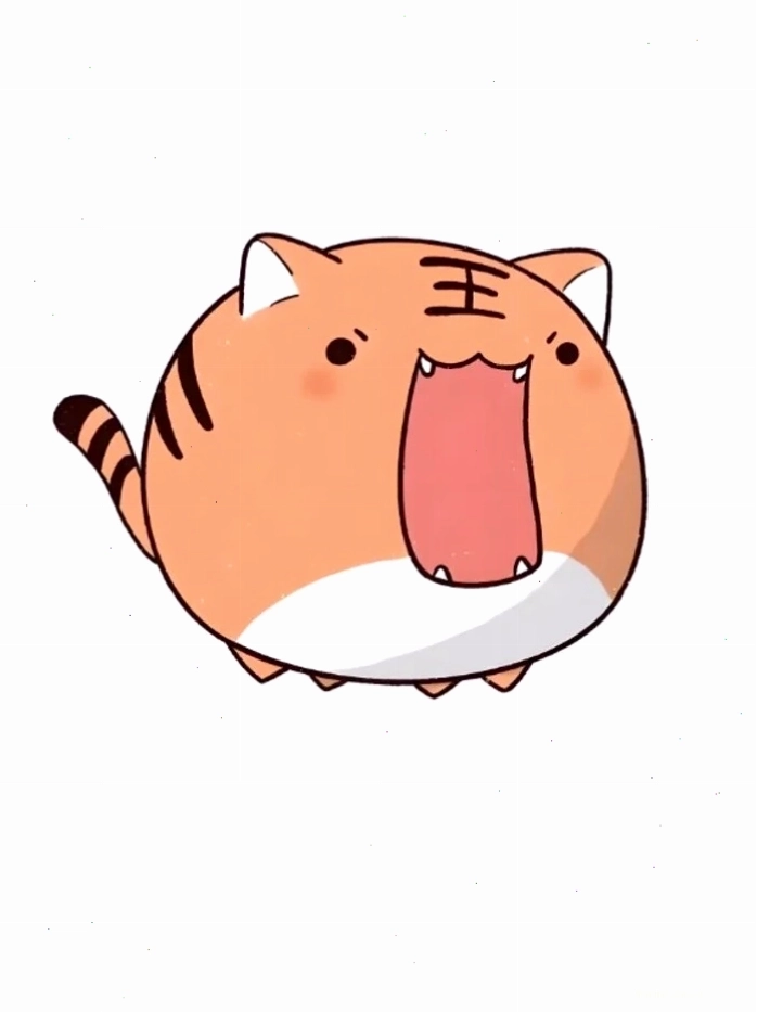Hình ảnh hổ béo chibi đang nằm nghỉ ngơi