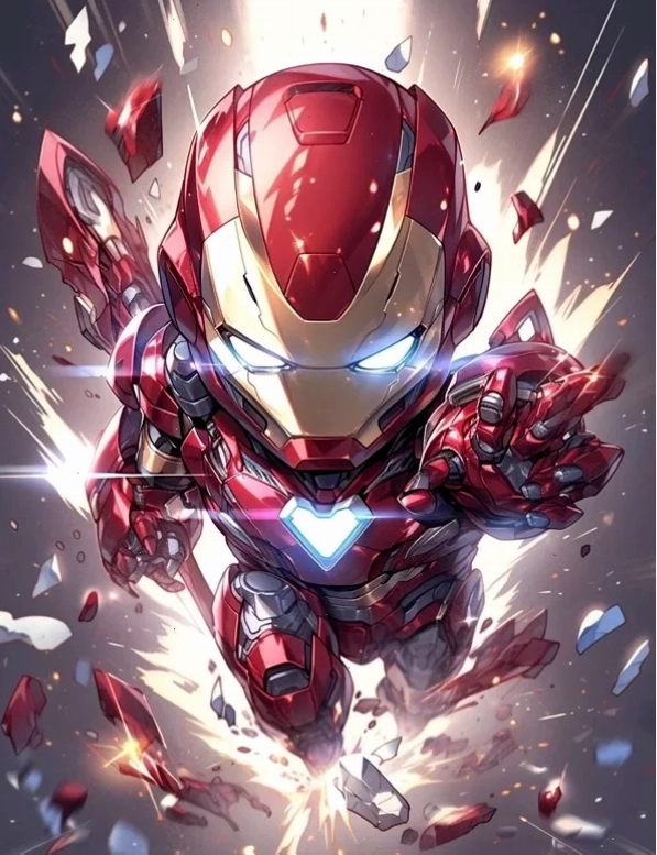 Hình ảnh Iron Man Chibi chất lượng 4K sắc nét