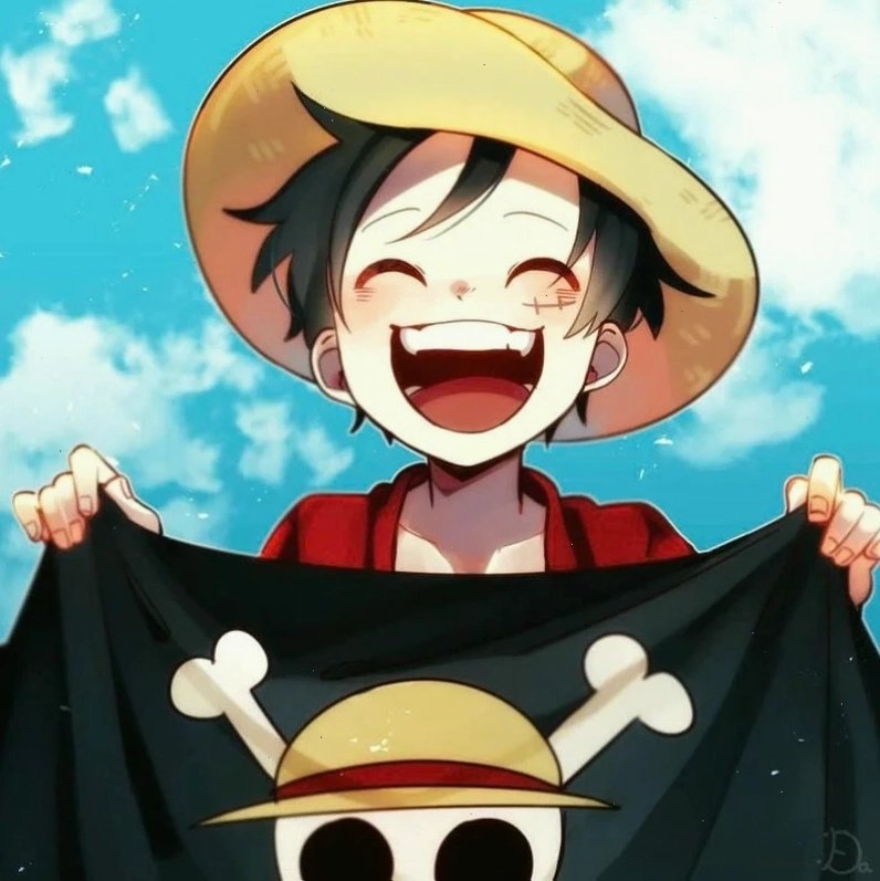 Hình ảnh Luffy chibi dễ thương với biểu cảm nhí nhảnh