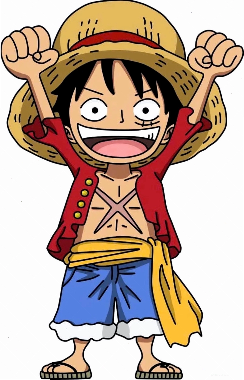 Hình ảnh Luffy chibi lúc nhỏ cực kỳ dễ thương