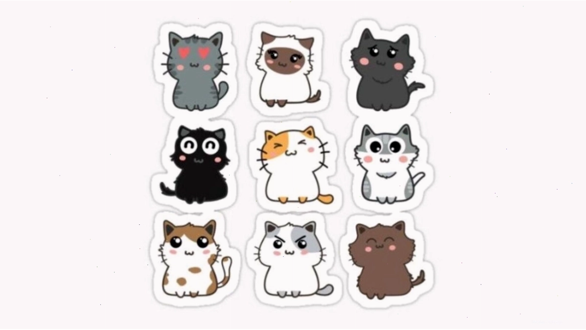 Hình ảnh mèo chibi cute đang ngủ say trên chiếc gối êm ái
