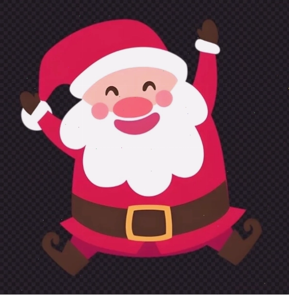 Hình ảnh ông già Noel chibi dễ thương với túi quà lớn