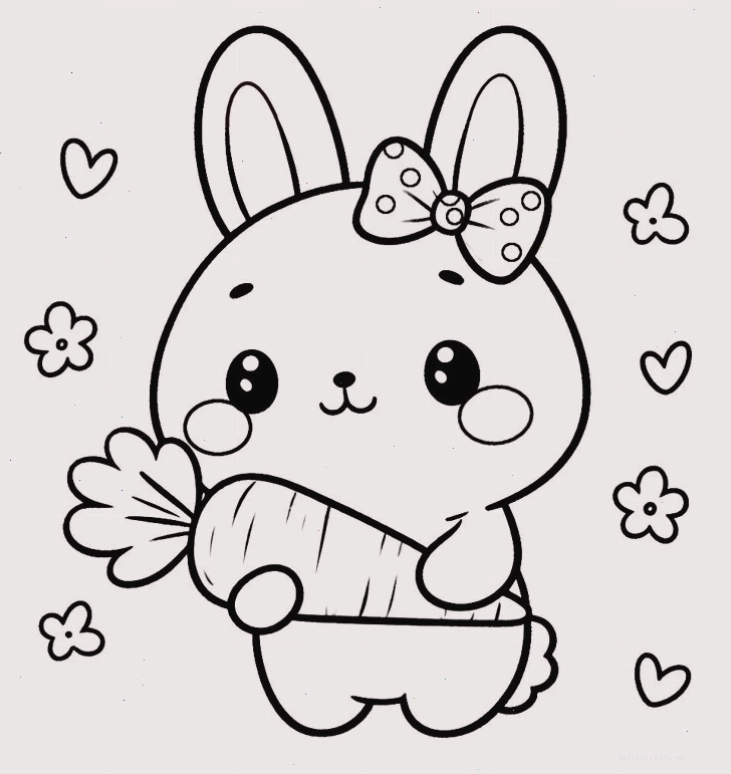 Hình ảnh thỏ chibi và cà rốt 4