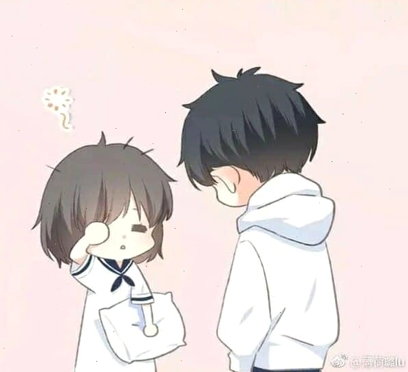 Hình cặp đôi Anime Chibi dễ thương thể hiện tình bạn thân thiết