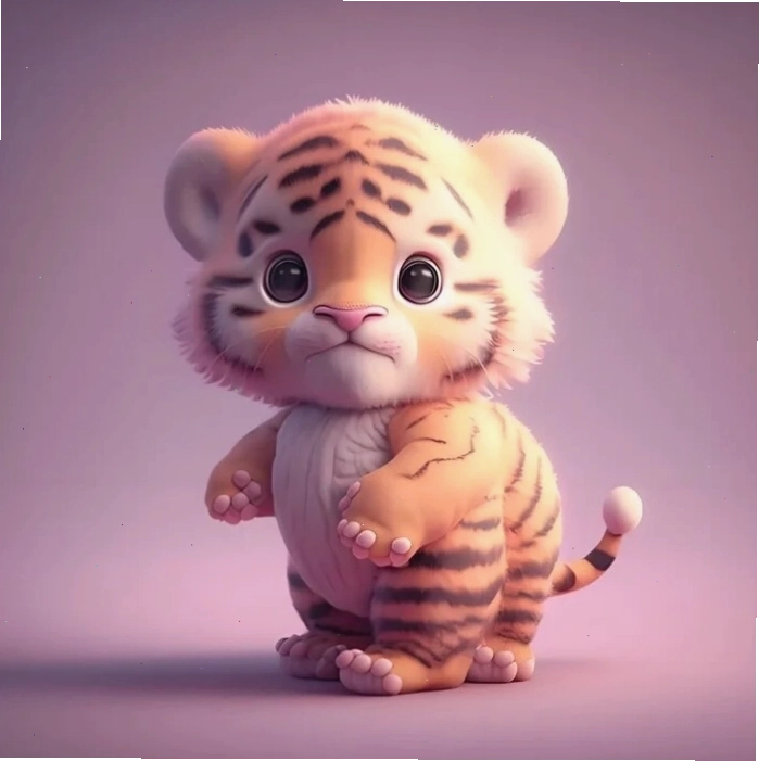 Hình hổ chibi mập mạp, biểu cảm ngộ nghĩnh