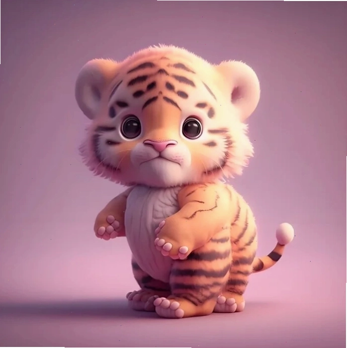 Hình hổ mập chibi thể hiện sự ngộ nghĩnh