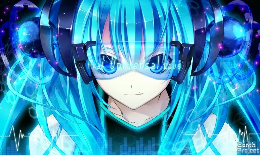 Hình nền anime 3D với phong cách cyberpunk