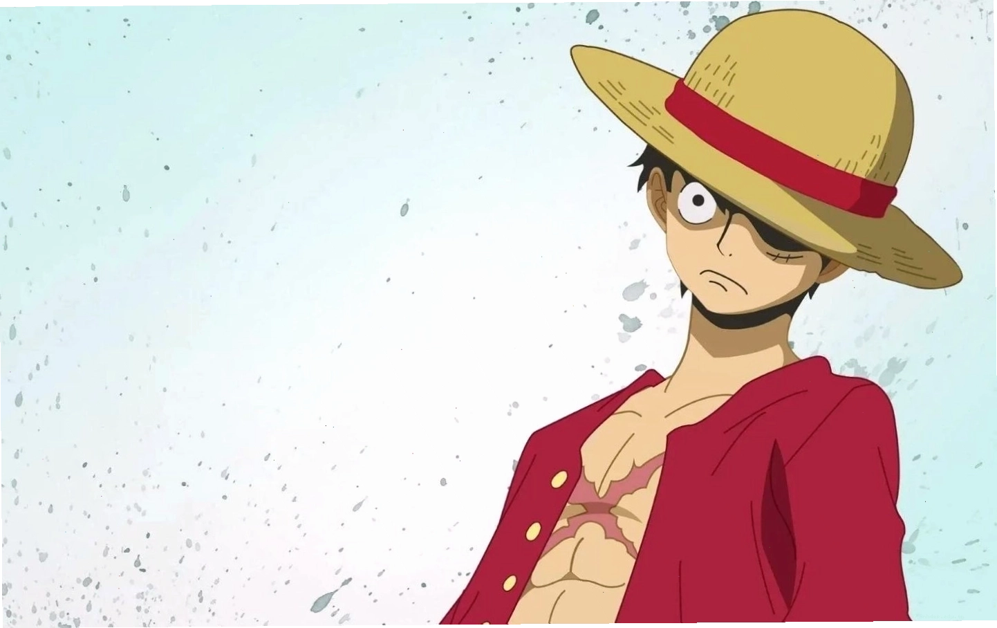 Hình nền anime luffy nghiêm túc trong trận chiến, thể hiện ý chí không lùi bước