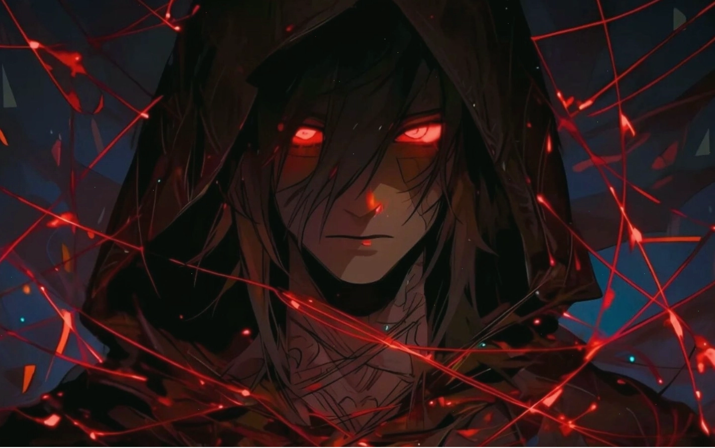 Hình nền anime ma mị, lạnh lùng với đôi mắt bí ẩn