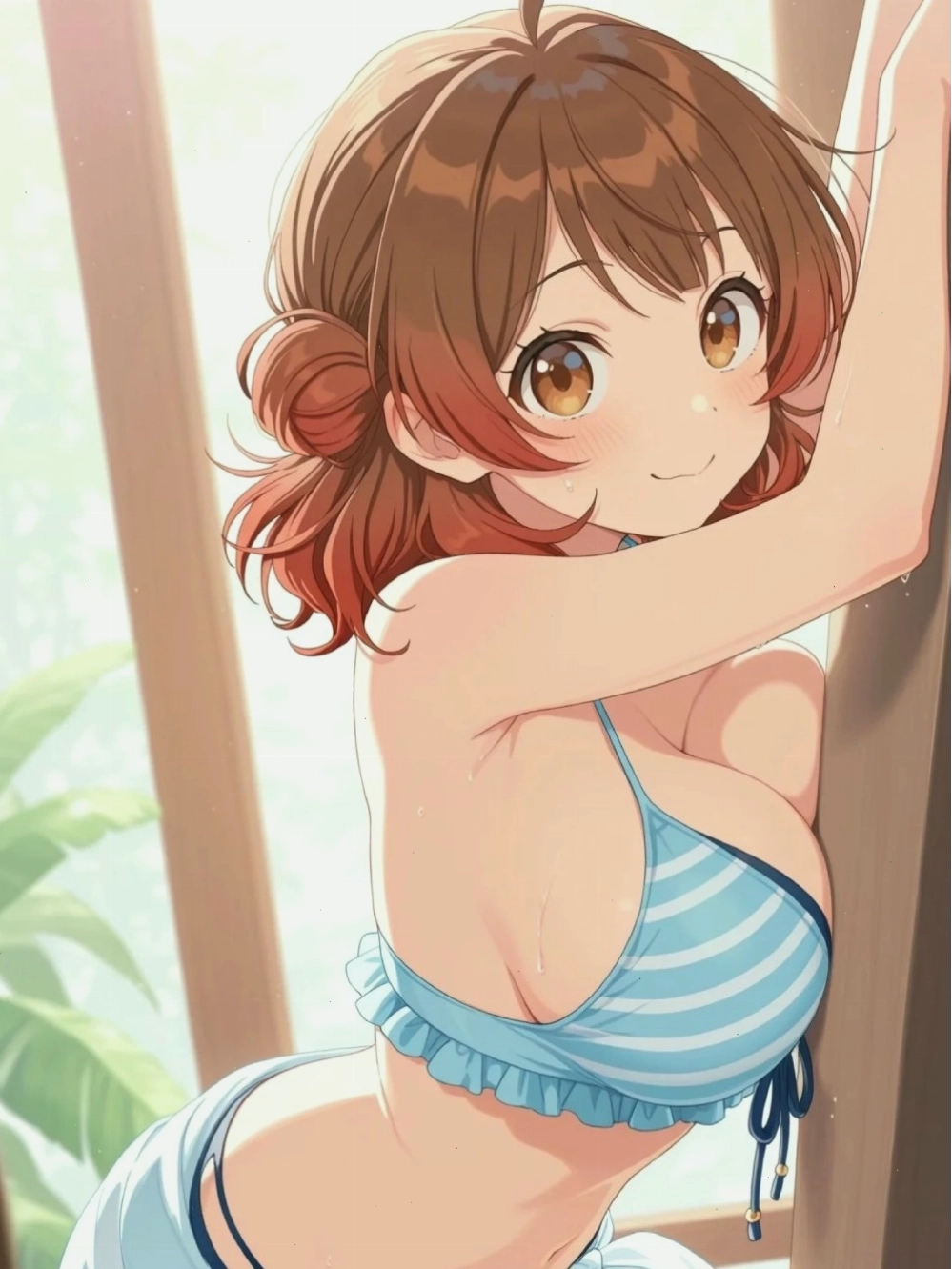 Hình nền anime ngực bự phong cách người chị quyến rũ