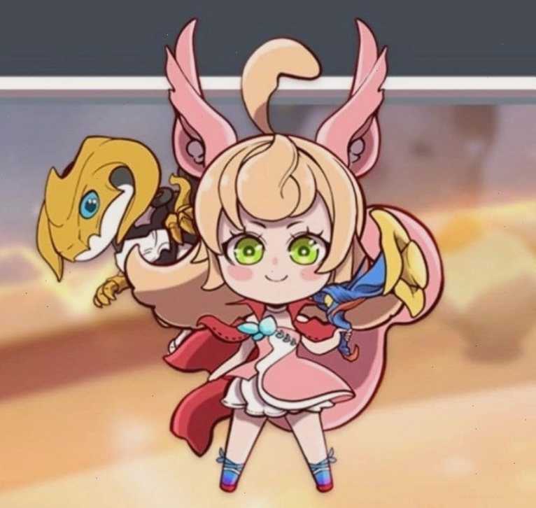Hình nền Aya chibi dễ thương với trang phục bắt mắt