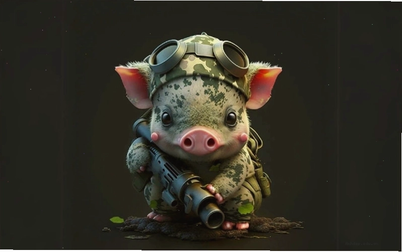Hình nền chibi con heo dễ thương