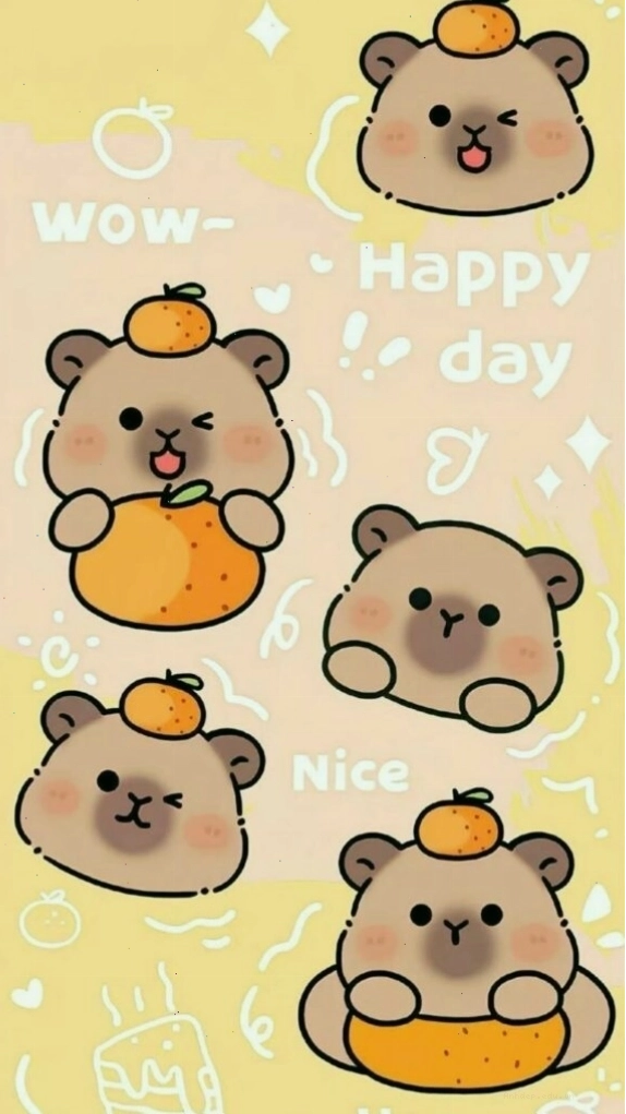 Hình nền chibi dễ thương với nhân vật động vật