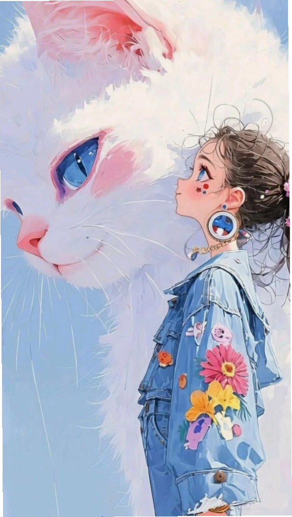 Hình nền cô gái với biểu cảm đáng yêu, phù hợp với phong cách cute