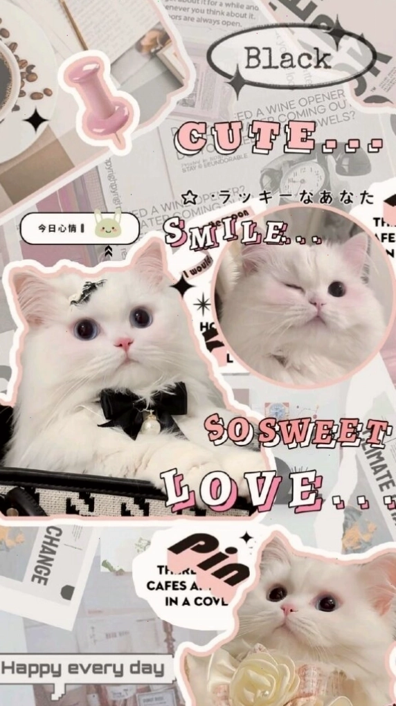 Hình nền dễ thương với các ký tự icon và màu sắc pastel