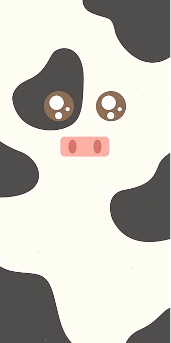 Hình nền đốm bò sữa phiên bản chibi dễ thương