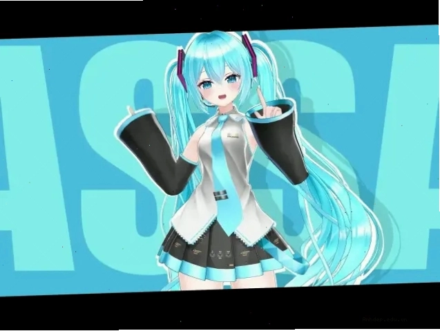 Hình nền động Hatsune Miku Montagem Shirt Blue