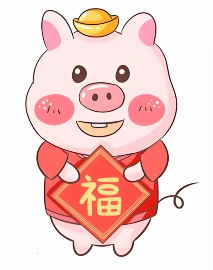Hình nền heo dễ thương chibi với các hoạt tiết