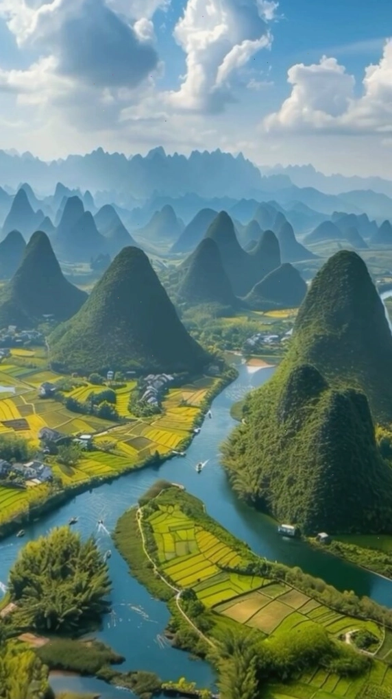 Hình nền hiện đại với dòng sông xanh ngọc chảy qua thung lũng núi đá