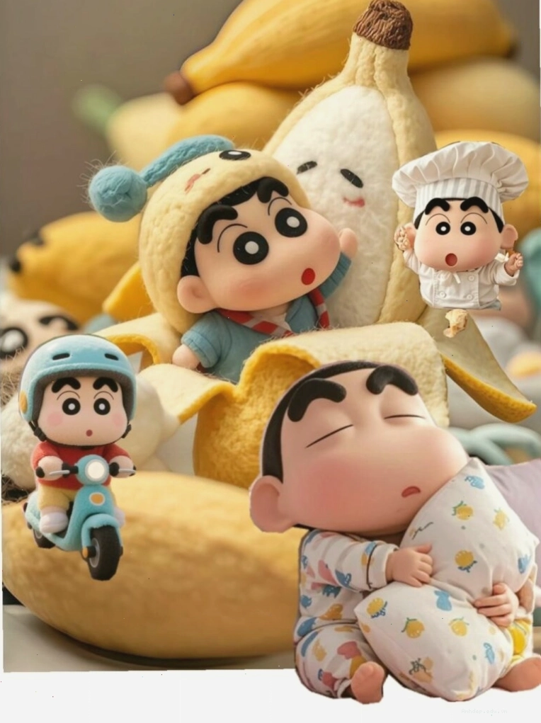 Hình nền iPad cute với gia đình Shin ngủ ngon giữa sắc vàng