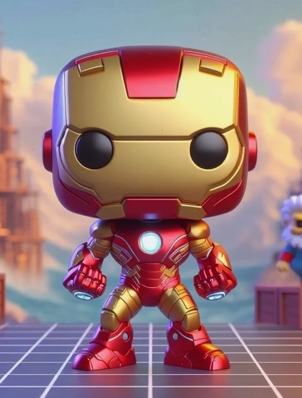 Hình nền Iron Man Chibi đẹp mắt với tông màu chủ đạo