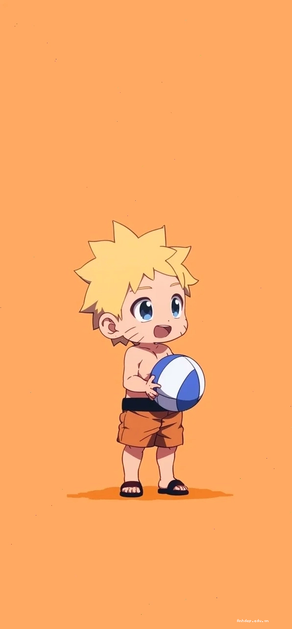 Hình nền Naruto Chibi với khung cảnh thiên nhiên yên bình