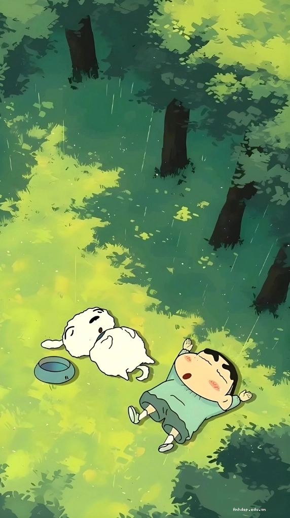 Hình nền Shin Chan và chú chó Shiro