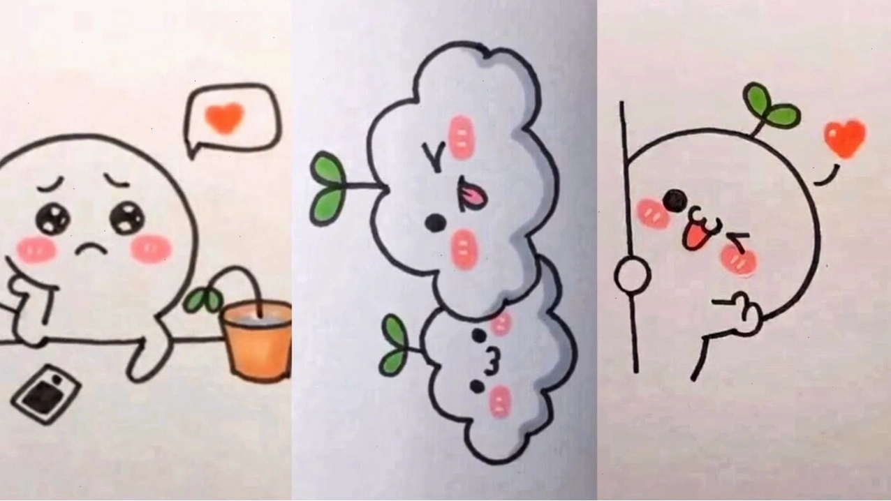 Hình vẽ dễ thương cute anime chibi một chú gấu bông