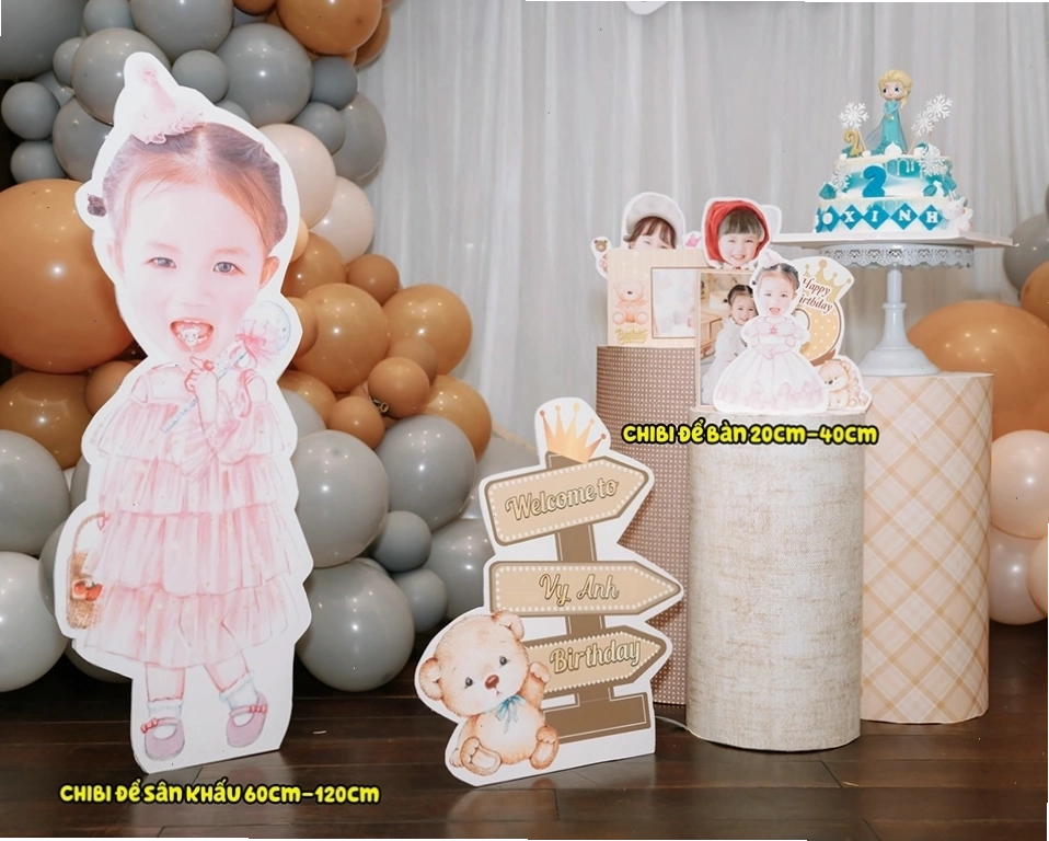 Hình vẽ em bé chibi ngộ nghĩnh với đôi mắt to tròn