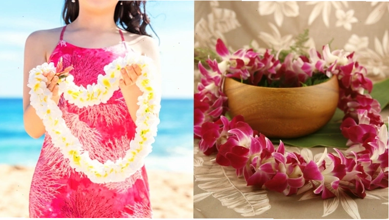 Hoa sứ được dùng để trang trí trên các vòng đeo mùa lễ hội