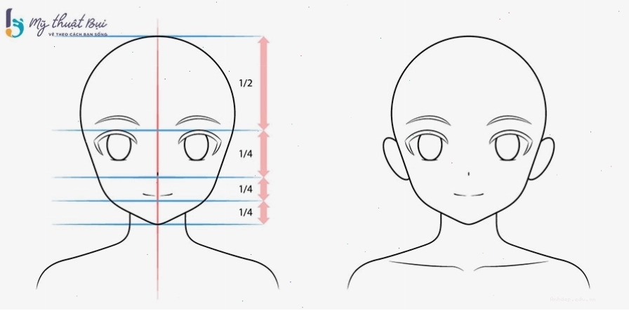 Hướng dẫn chi tiết cách vẽ mắt và lông mày cho nhân vật anime