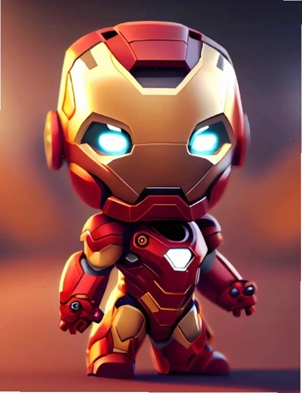 Iron Man Chibi đang giơ tay chào