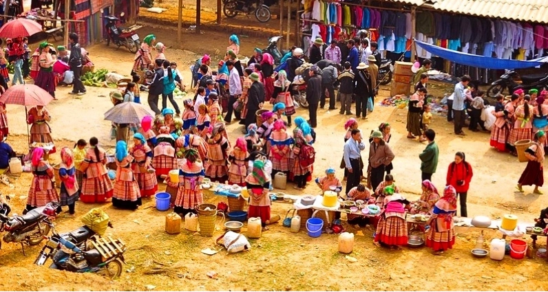 Không khí sôi động tại chợ phiên Bắc Hà